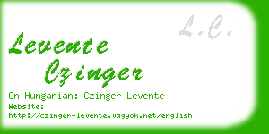 levente czinger business card